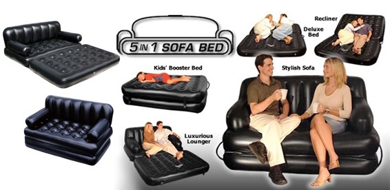 надувной диван-кровать 5-IN-1 SOFA BED (СОФА БЭД) с насосом:  в .